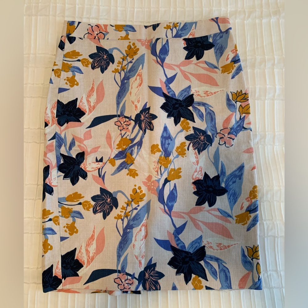 J Crew Floral Print Women's Pencil Skirt